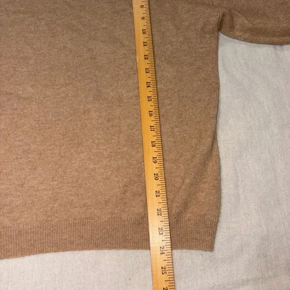 Pilcro Beige Tan 100% Cashmere Scoop Neck Sweater Womens XL - Picture 5 of 9